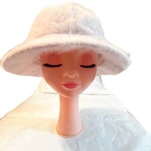 St Michael Grey Rabbit Fur Blend Bucket Hat Made in the UK OSFM